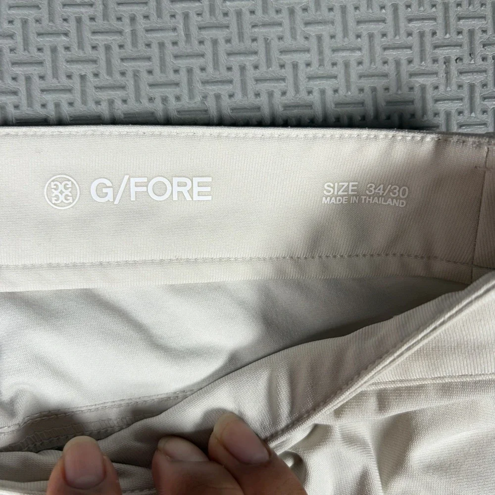G/FORE Pants Mens 34x28 Cream Stretch 5 Pocket Performance Golf Core Chino
